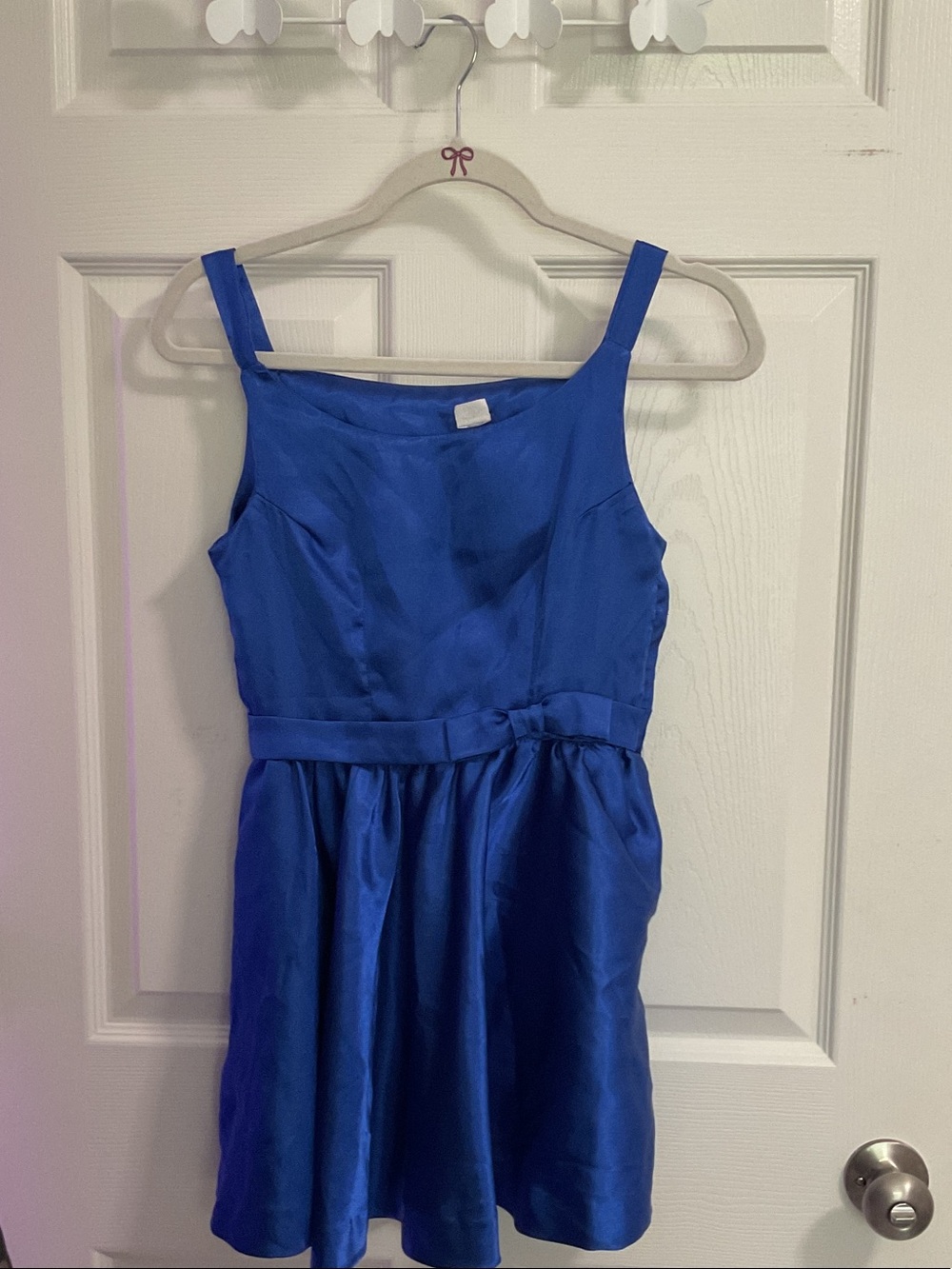 CUSTOM MADE Royal Blue Girls' Satin Party Dress